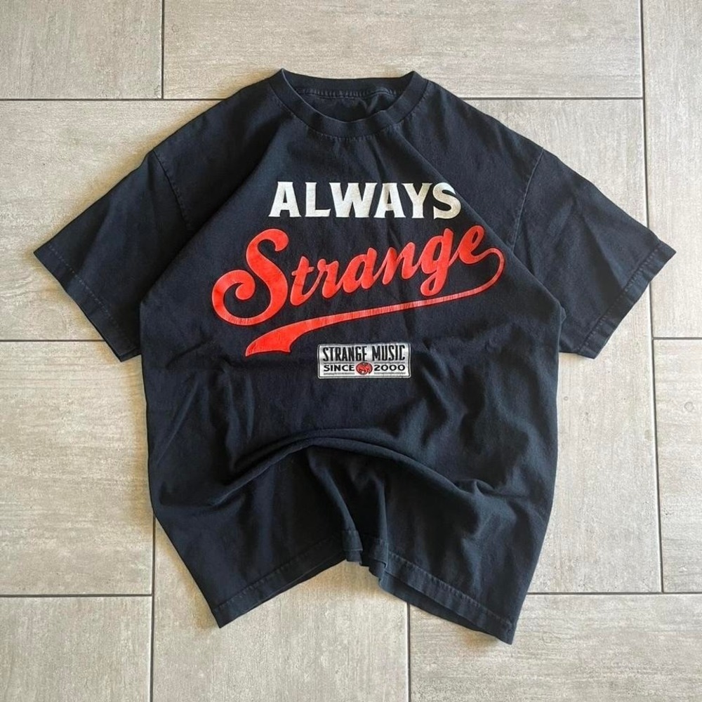 Strange Music Always Strange Tech N9ne Graphic T-Shirt Mens Black Short Sleeve
